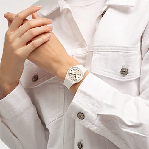 Swatch SPARKLE SHINE Holiday Collection Wristwatch SO31W109 White