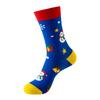 5 Pairs Set Christmas Crew Socks for Women, Cute Santa Snowman Xmas Tree Printed Cotton Socks, Winter Warm Casual Fashion Socks
