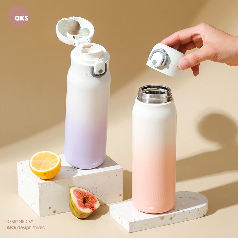 AKS 500ml 316SS Dual-Drink Flip-Top Insulated Travel Mug