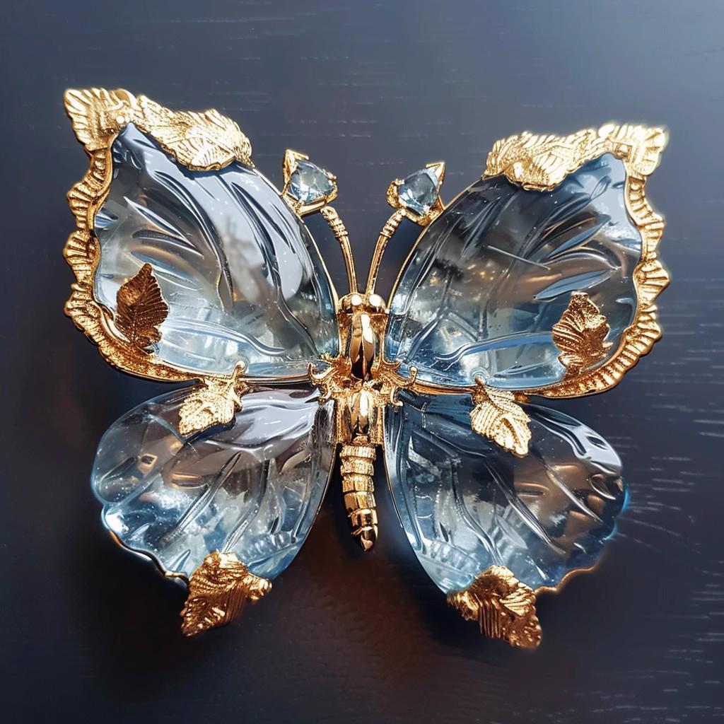 Bo Xin Yun High-End Retro Crystal Butterfly Brooch Pendant (Dual-Use Original Design)