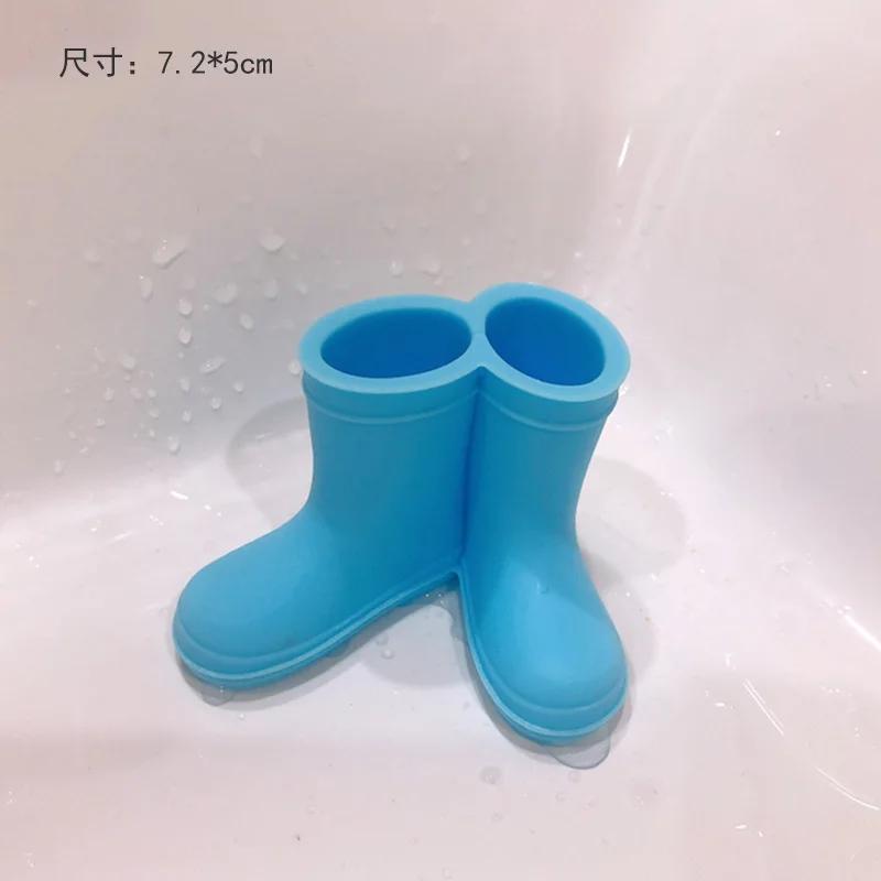 Creative Toothbrush Holder Rain Shoe Shape Storage Silicone Tooth Brush Dispenser Bathroom Organizer Accessories Tools
