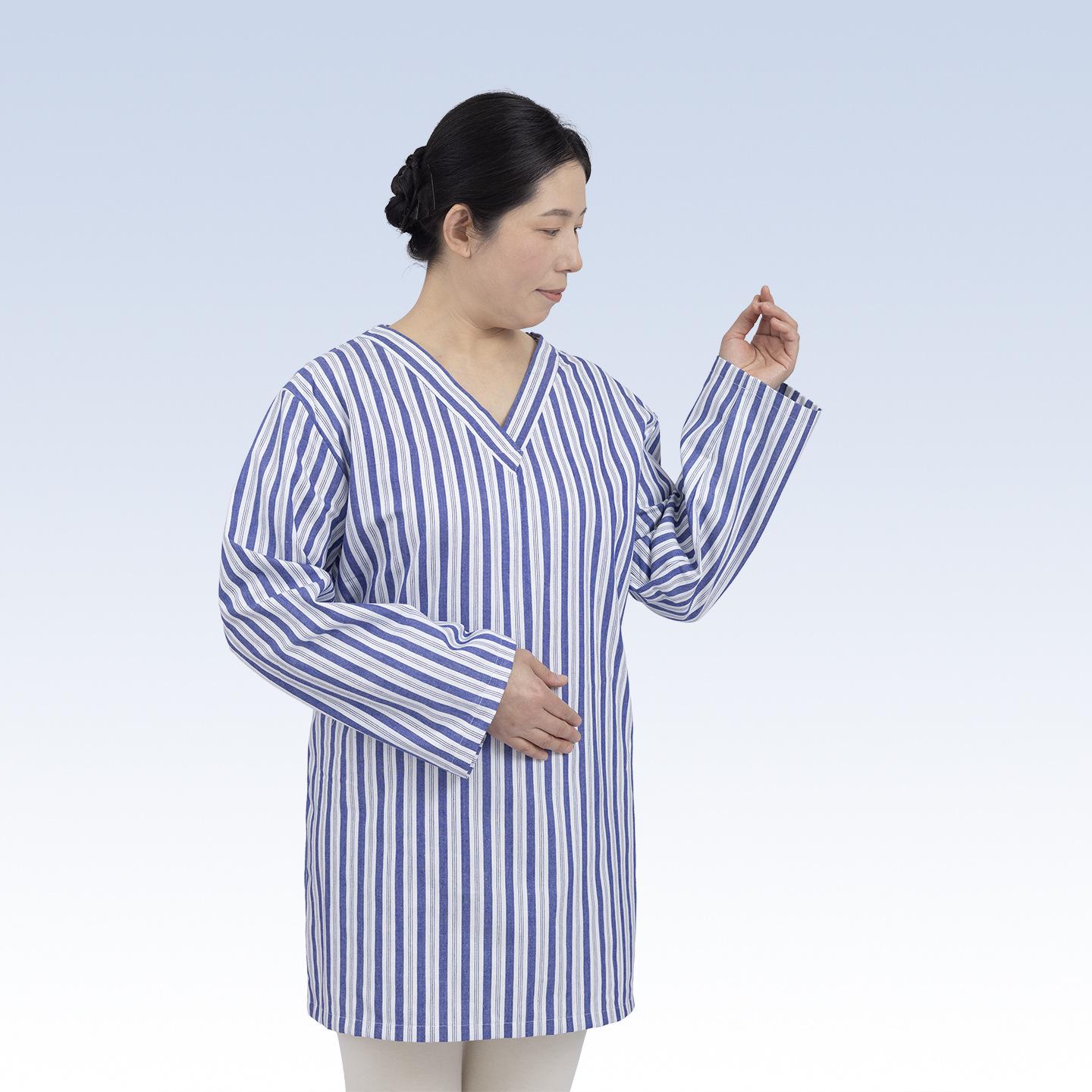 

Хлопковое платье с V-образным вырезом на спине для трахеостомии M