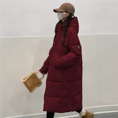 Winter New Fashion Hooded Cotton Clothes Women's Extended Thickened Bread Clothes Warm Cotton-padded Clothes Jacket