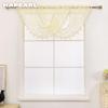 1PC NAPEARL Modern Beaded Jacquard Flower Tulle Curtain Valance for Window Decor