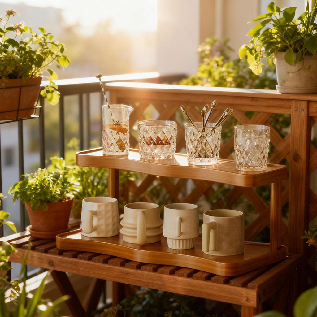 Display Riser Shelf Cup Holder 2 Layer Modern Decorative Gift Tiered Perfume for Collections