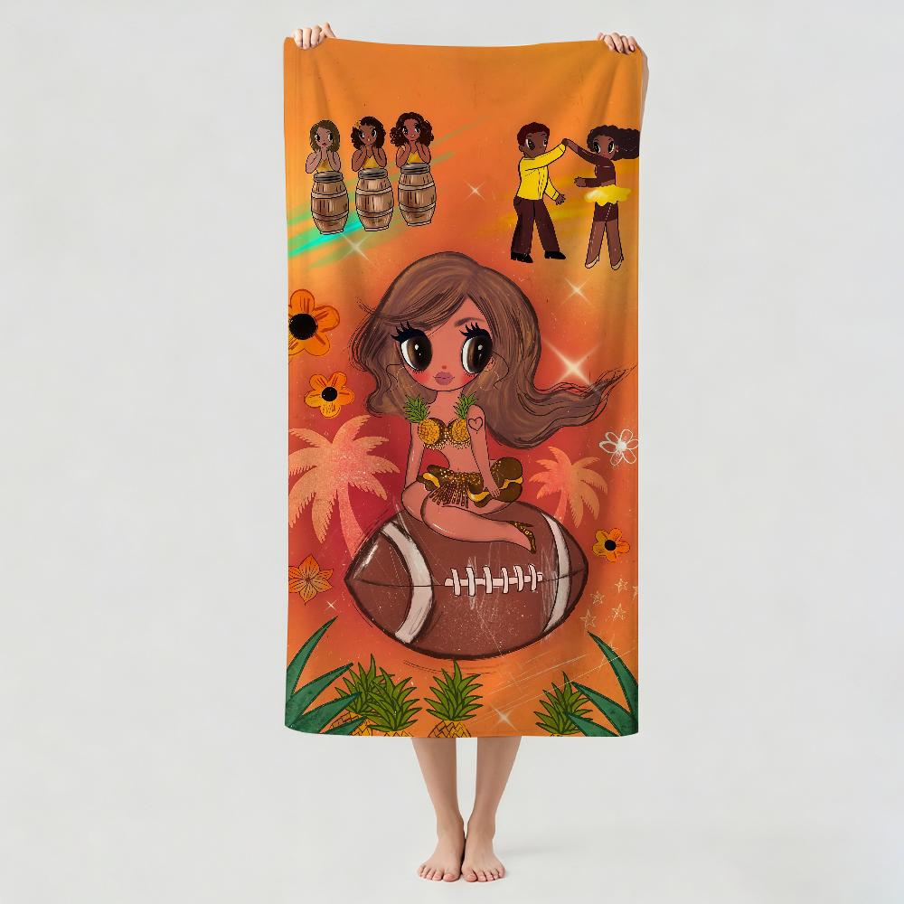 Colombian Singer K-Karol G Towel Drying Bath Towel Applicable To Light Swimming Camping Yoga Beach Out