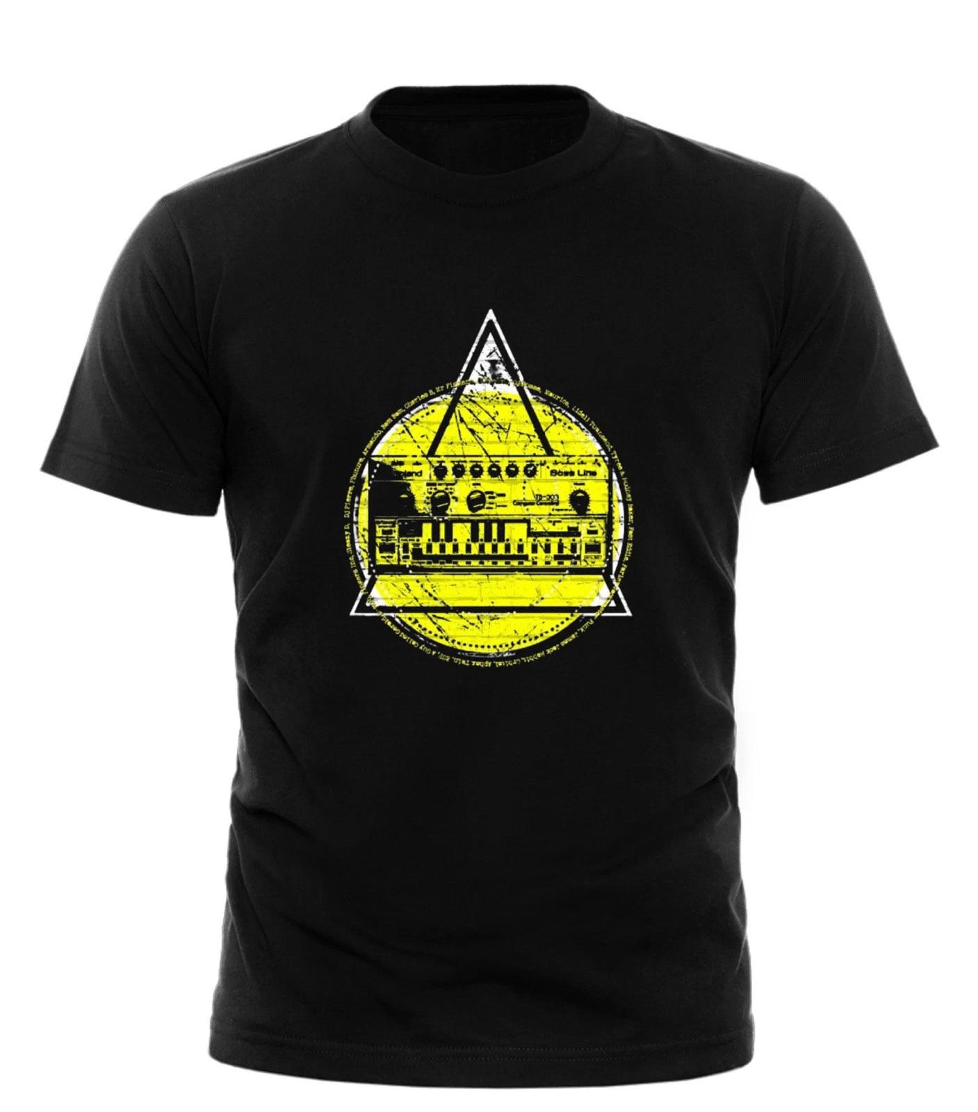 Синтезатор Roland 303 Эйсид-хаус Танцевальная музыка Диджей Мужская рейв-футболка M