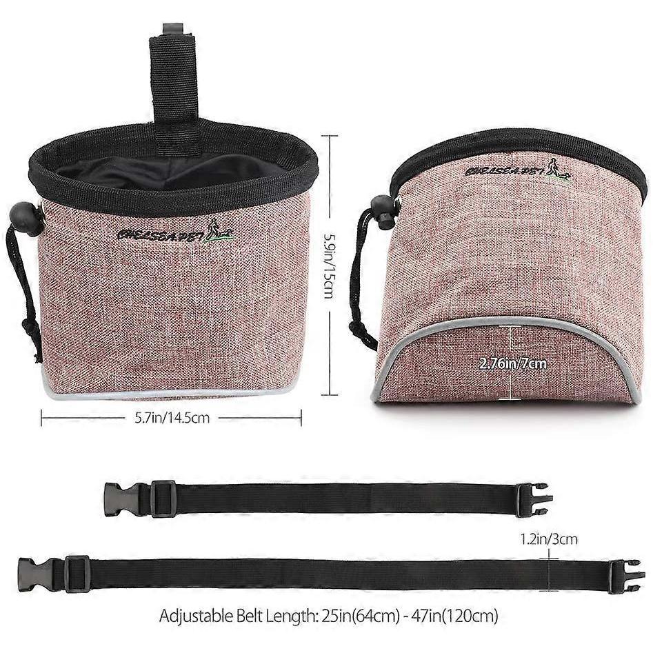 Dog Treat Bag, Hands-Free Puppy Training Pouch with Adjustable Waistband and bag dispenser