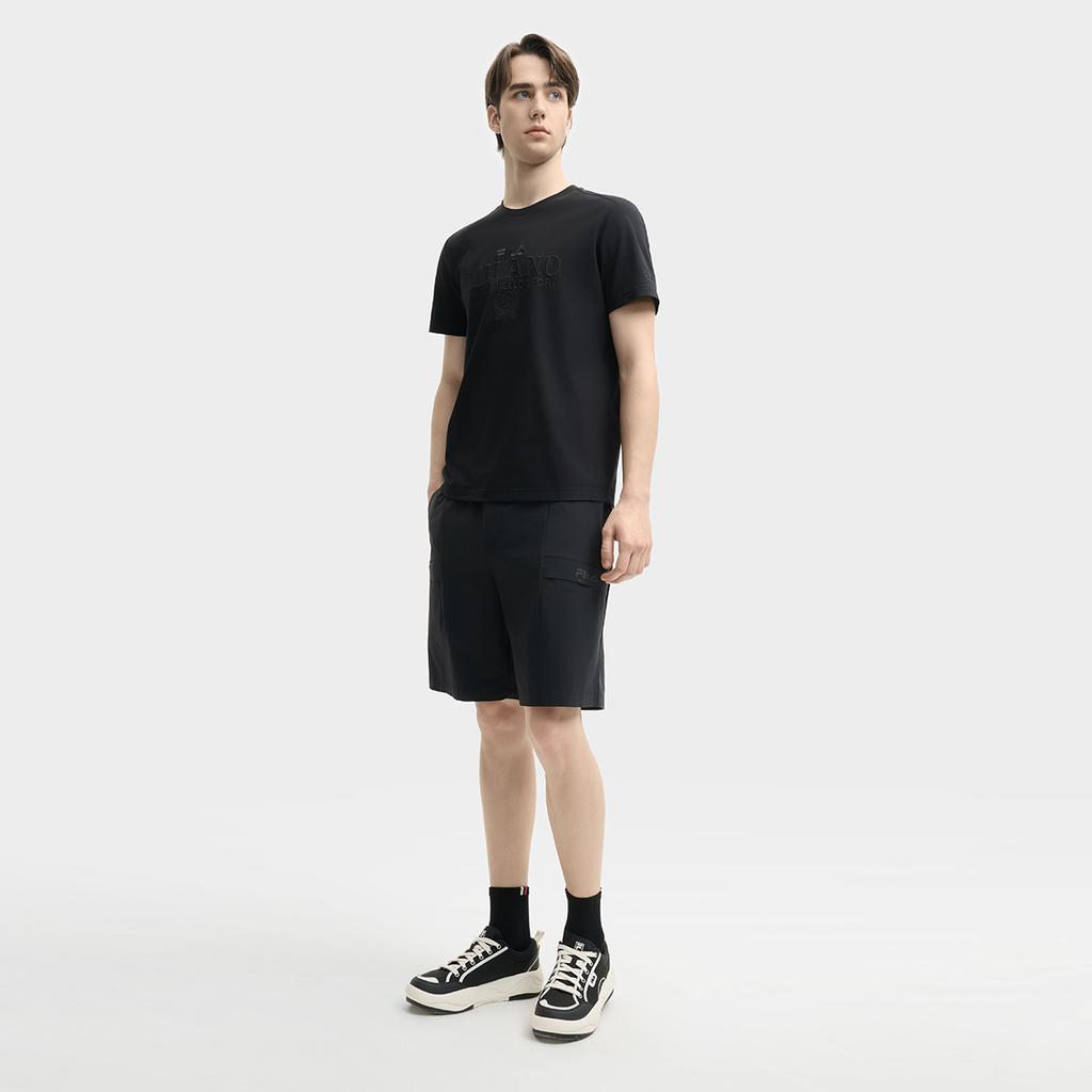 New FILA MILANO Collection Casual Shorts Men's Jet Black F11M525803FBK