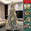 Retractable Folding Christmas Tree with Lights - Easy Setup for a Cozy Holiday Atmosphere