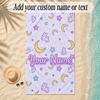 Beach TowelSailor Moon Custom Name Text Personalized Soft Towel for Beach Pool Indoor Home Decor Gift