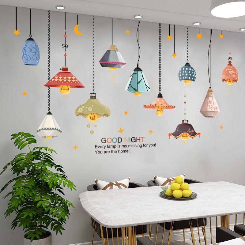 Simple Chandelier Dining Room Wall Self-adhesive Living Room Bedroom Decoration Room Layout Wall Sticker Wall Sticker Creative Sticker