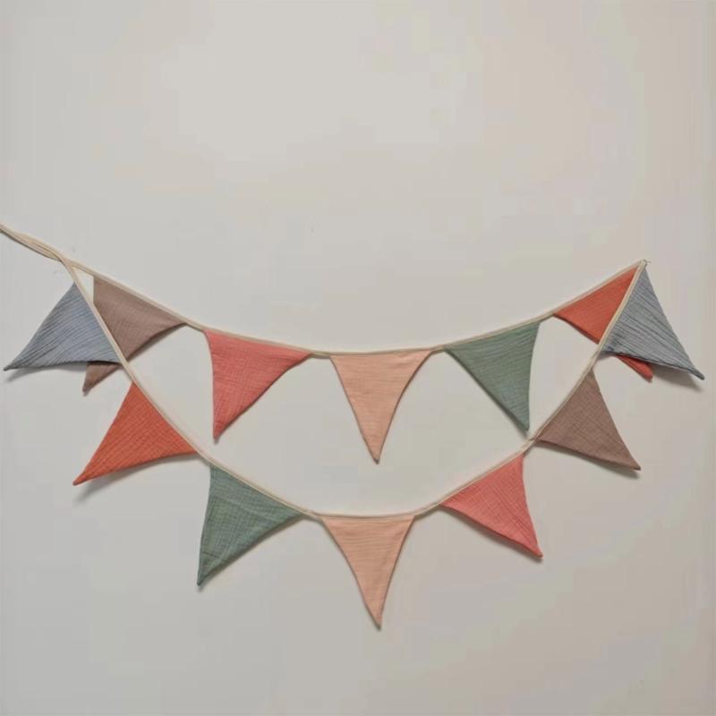 Babyflagge im Retro-Stil Mehrfarbige Wimpelketten Babygirlande Hängeflaggenbanner Neugeborenen-Foto-Requisiten für Partys