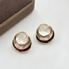 Retro Gem Pearl Flower Earrings - European Court Style, Light Luxury, Versatile Long Earrings