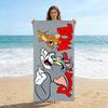 Tom&Jerry Cartoon Beach Towel Soft Microfiber Bath Towel Flat Print Absorbent Towel for Beach Pool Camping