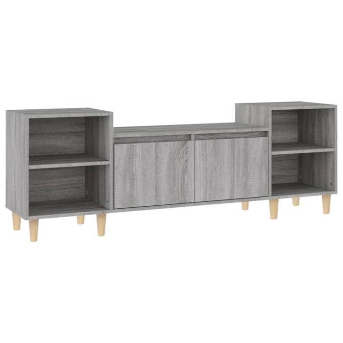 821194 vidaXL TV Cabinet Sonoma Grey 160x35x55 Cm Engineered Wood