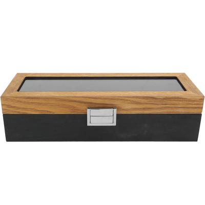 Watch Box Solid Wood 6 Slot Display Storage Case Simple Classic Vintage Organizer