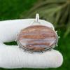 Natural Rainbow Jasper Gemstone Pendant 925 Sterling Silver Jewelry For Girls