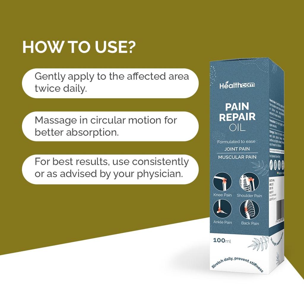 Pain Repair Oil Ayurvedic Pain Relief Oil for Joint Pain| Natural and Organic Ingredients| Fast Absorbing | 100 ML