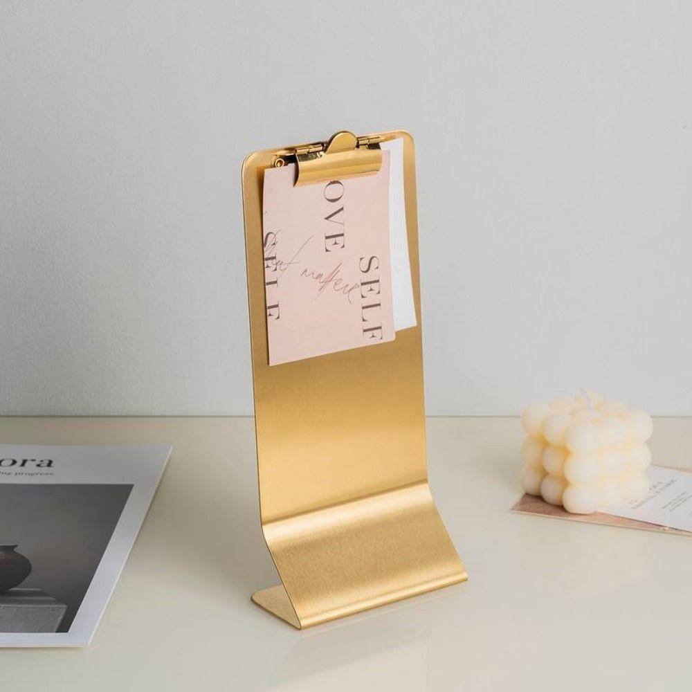 Metal Hard Plate Document Typing Paper Stand Vertical Design Receipt Holders Restaurant Use