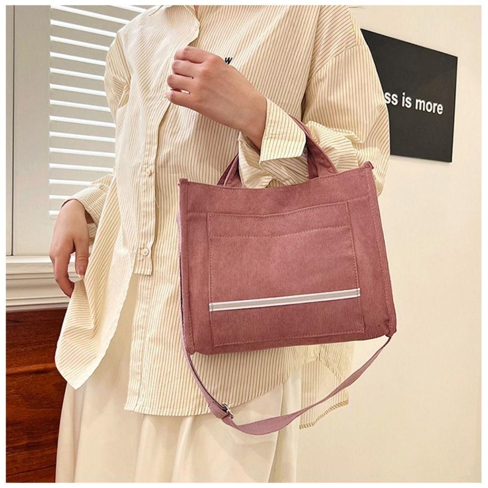 Vintage Shoulder Backpack Corduroy Polyester Female Tote Bags Fashion Crossbody Bags  Women