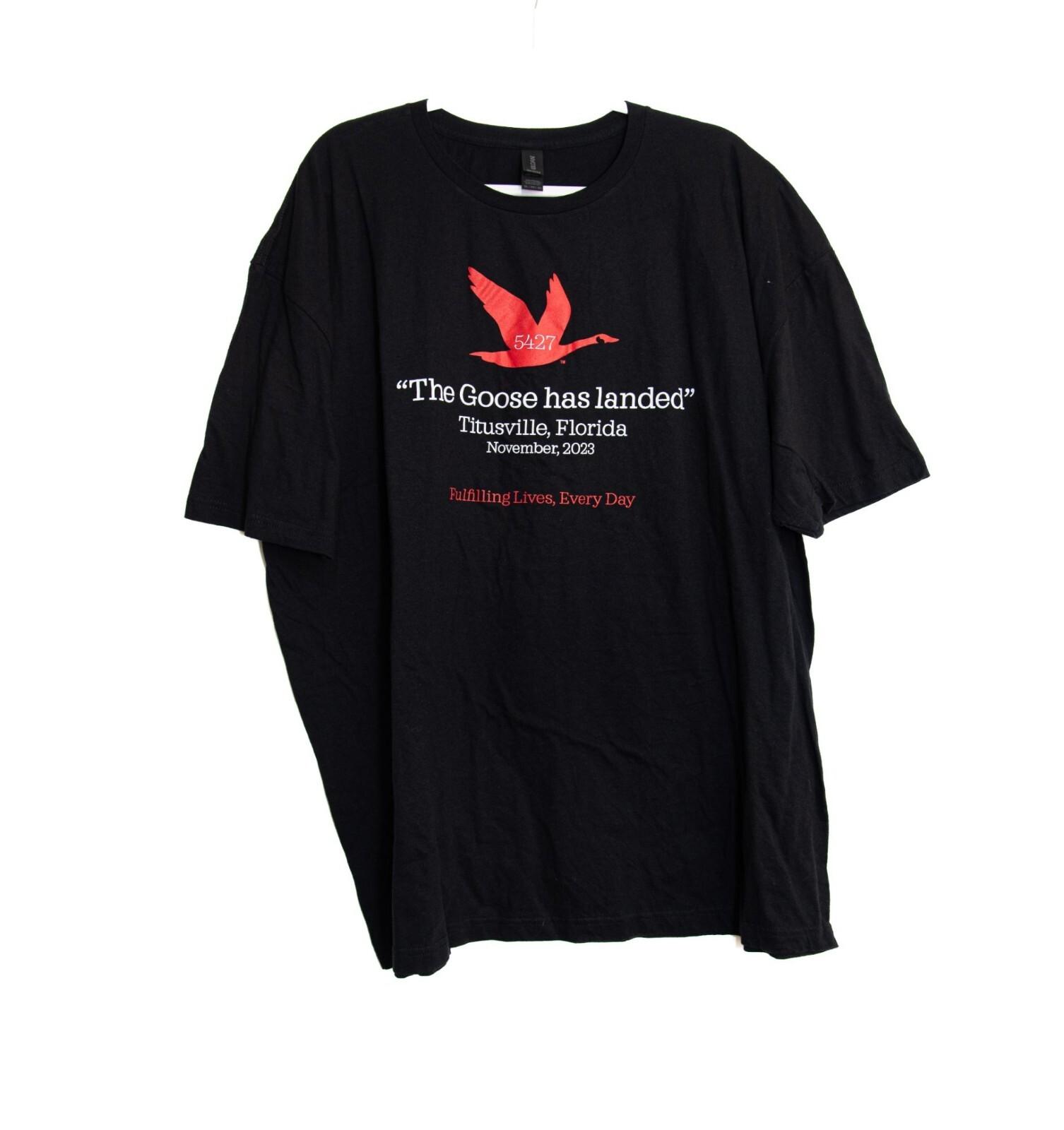 The Goose Has Landed Graphic Black T-Shirt 3XL By Gildan Softstyle Cotton M