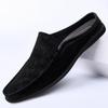 Italské luxusní pánské pantofle Luxusní mokasíny z pravé kůže Pánské ležérní protiskluzové poloviční nazouváky Letní móda Polobotky Pánské