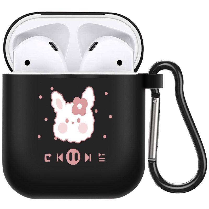 קריקטורה חמוד חיות מחמד כלב חתול בעל חיים ינשוף צמח פרחי אפל עבור אפל AirPods 2 3 כיסויי אוזניות חסינות זעזועים שחורות AirPods Pro Funds Cover