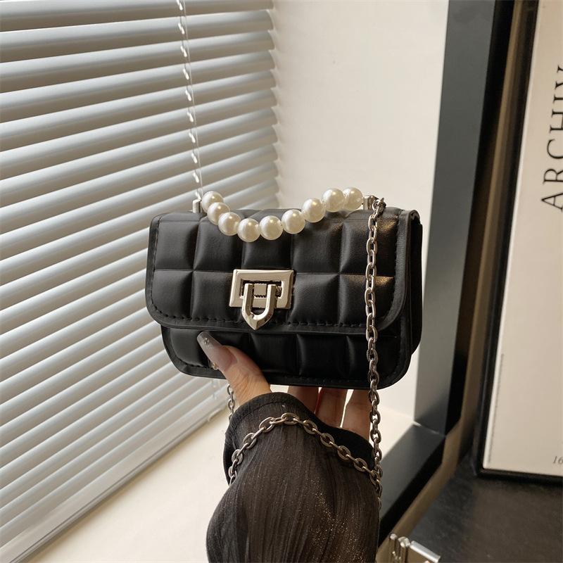 Fashion Texture Lock Mini Chain Small Bag Women's New Versatile Children's Parent-child Model Crossbody Small Square Bag