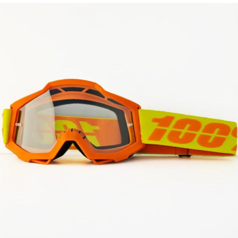 Motorrad Fahrbrille Winddicht Sportbrille Vollrahmen PC-Linse Austauschbar Unisex Fahrradbrille