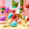 1/2pcs Colorful Wooden Maracas School Music Teaching Tools Student Classroom Rewards Party Favors Festival Birthday Gift TMZ