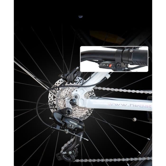 HETATX TX520 vélo électrique 45KM-h 500W 15.6Ah 48V XOFO Motor 80KM roue 27.5" blanc