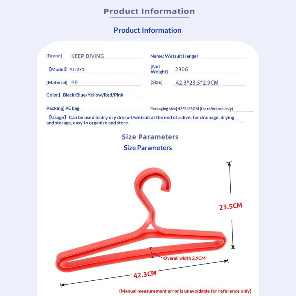 Scuba Diving Wetsuit Hanger Multi Diving Suit Drying Rack Wet & Dry Clothes Hanging Organizer for Snorkeling Surfing Equipment