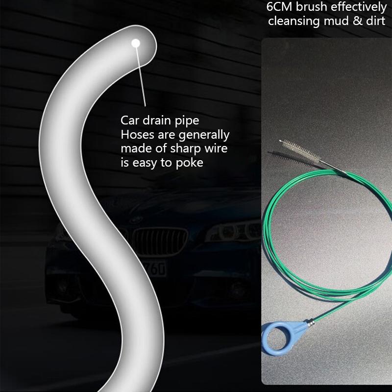 SEAMETAL 3m/5m Car Drain Dredge Cleaning Scrub Brush Sunroof Door Windshield Cleaning Brush Cleaning Tool Drain Pipe Cleaner