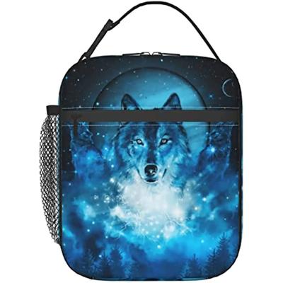 Forest Wolf Lunch Box Insulated Food Container Meal Bag Lunch Bag For Teen Boys Girls Men Women School Work Travel Picnic