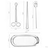 Candle Set Accessories Set, Trimmer, Dipper, Cutter with Tray for