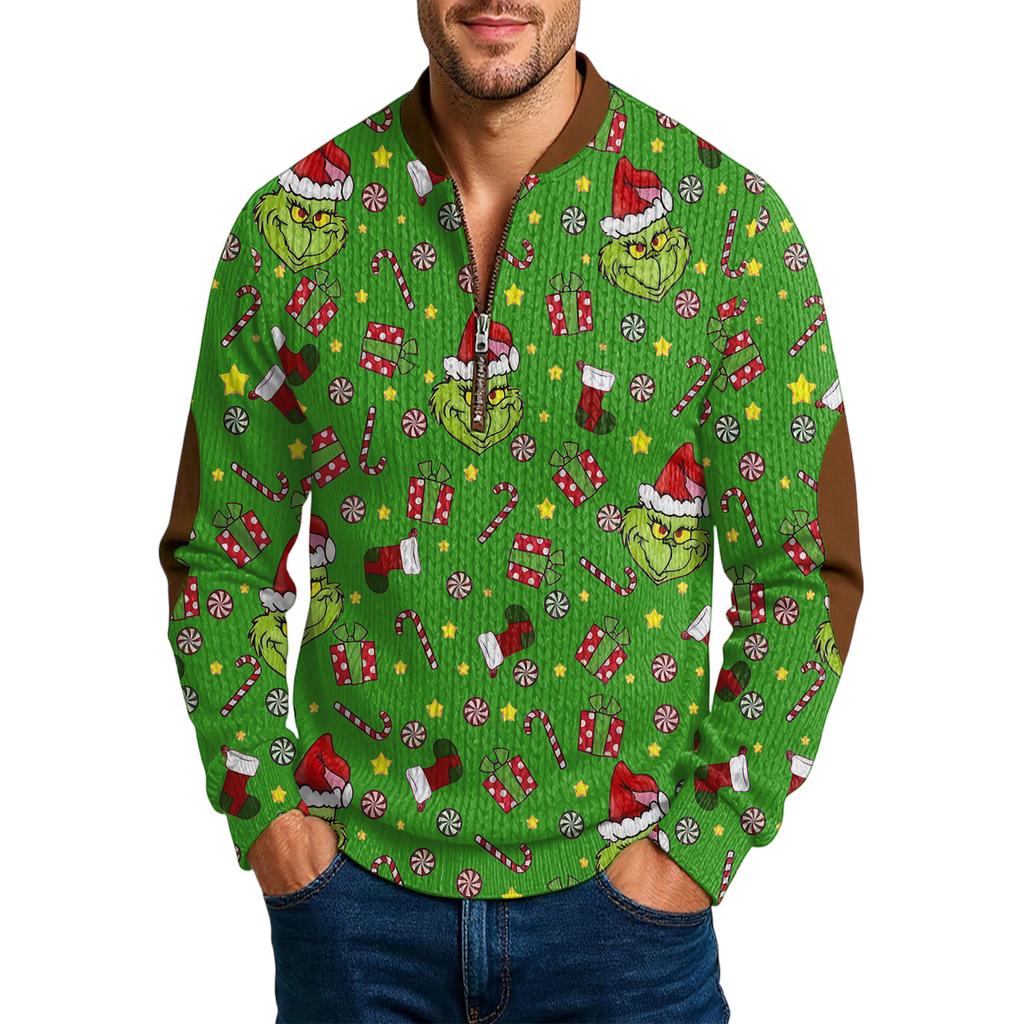 Men'S Outdoor Zipper Long Sleeved Sportswear Casual Sweatshirt