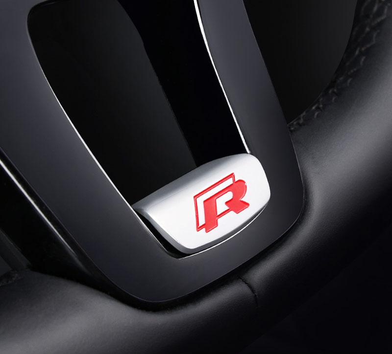Hot 1Pcs VW Car Steering Wheel Decorative Cover R Line Emblem Sticker For Volkswagen R-Line R GTI Polo T5 T-ROC Golf Passat Scir