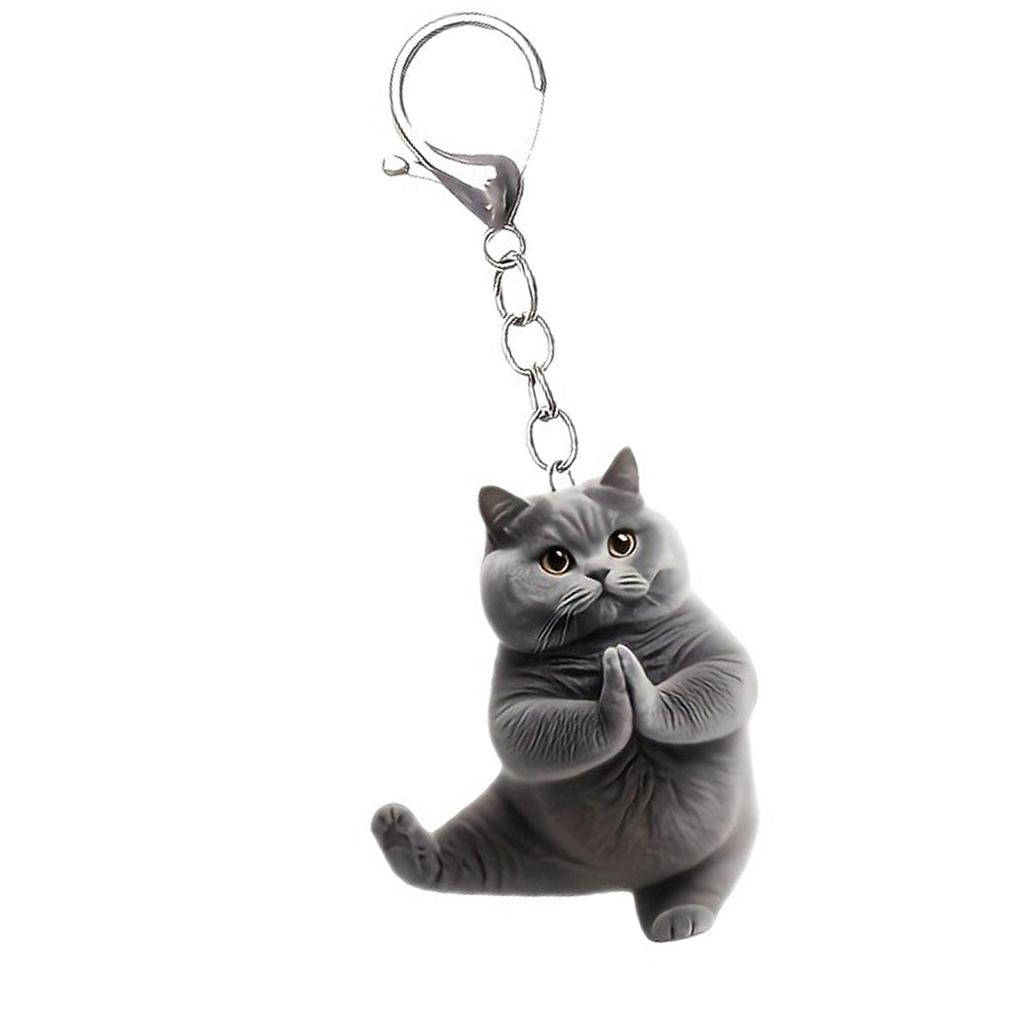 Delightful Acrylic 2D Flat Cats Keychain Pendant Ideal For Car Decoration Or Personal Items Backpack Cats Ornament