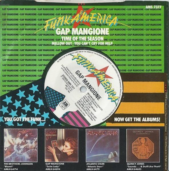 

7inch Record GAP MANGIONE Time Of The Season AMS7377 AM Records 1978 UK Jazz Used