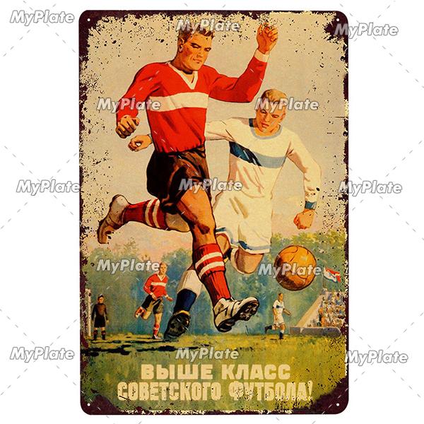 Russian Metal Sign Vintage Plaque Tin Sign Plate Wall Decor For Bar Club Man Cave Collect USSR Sports Poster