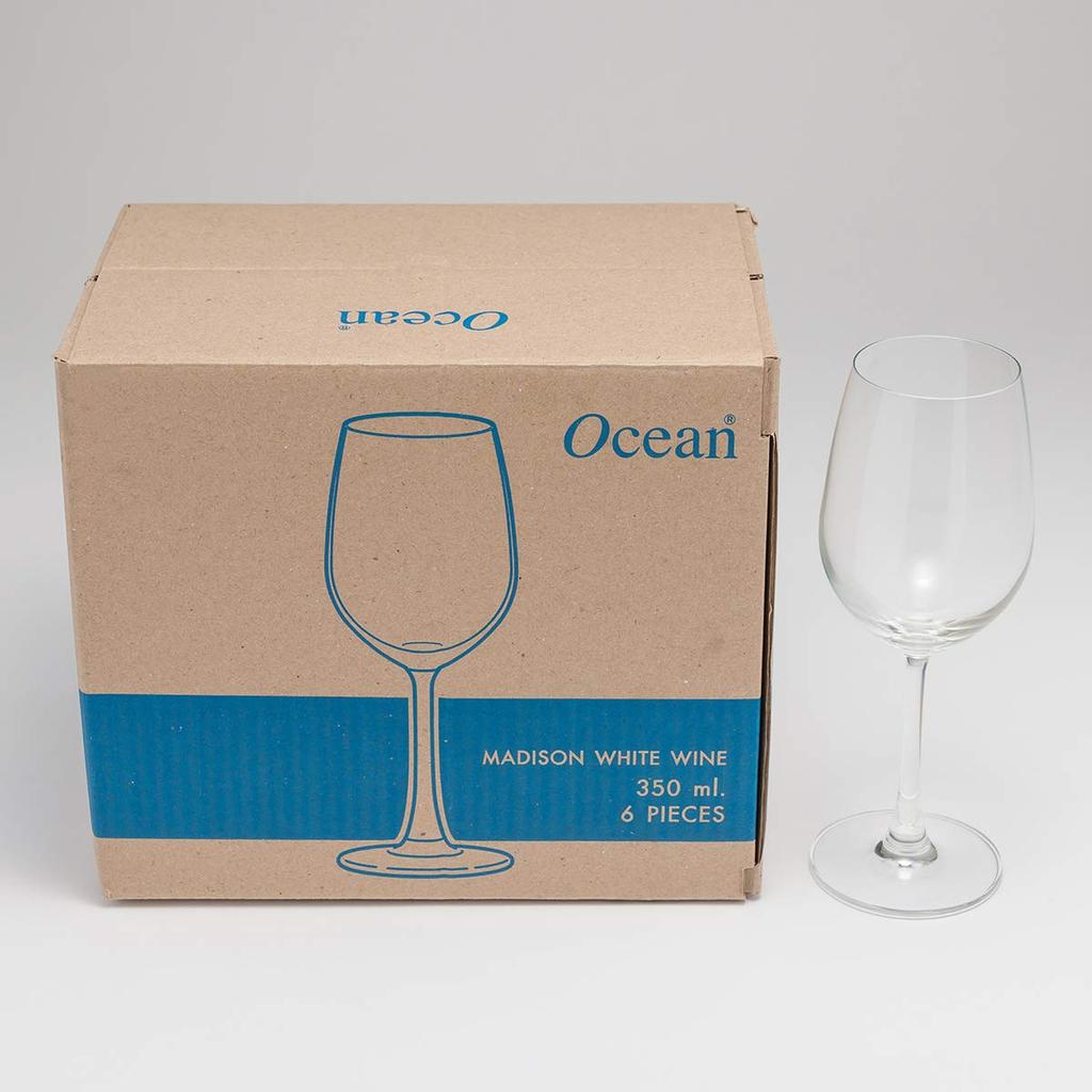 Ocean Wine Glasses, White Wine, 350ml, Madison, 1015W12, Set of 6