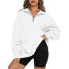 2025 Europe, America, Amazon cross-border autumn and winter new fashion thermal zipper stand-up collar solid color casual T women's sweater