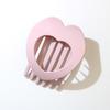 Simple Clip Heart-shaped Hairpin Duckbill Clip with Strong Grip for Back of Head Bun Hollow Head Ornament