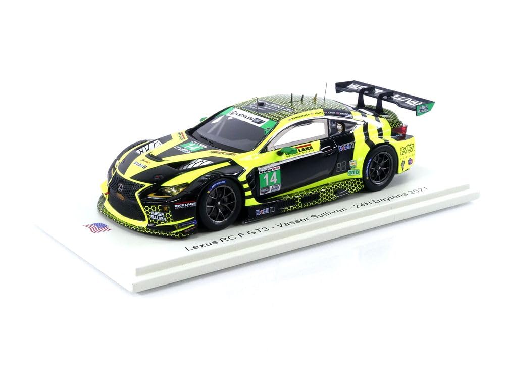Spark National Model Lexus RC F GT3 2021 Daytona 24H Hawksworth 1/43 #14 A. Telitz/O. Gavin/K. Kirkwood/J.