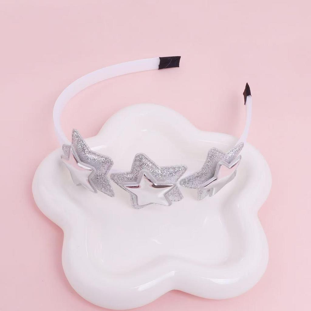 Children's Gradient Rainbow Sequin Star Headband - Colorful Double Layer Party Hair Accessory