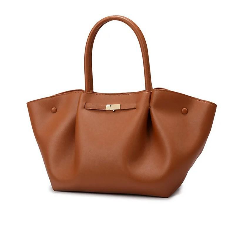 Niche Wing Bag Simple Fashionable Tote High-quality Large-capacity Lychee Pattern Casual Shoulder Small 40x15x21