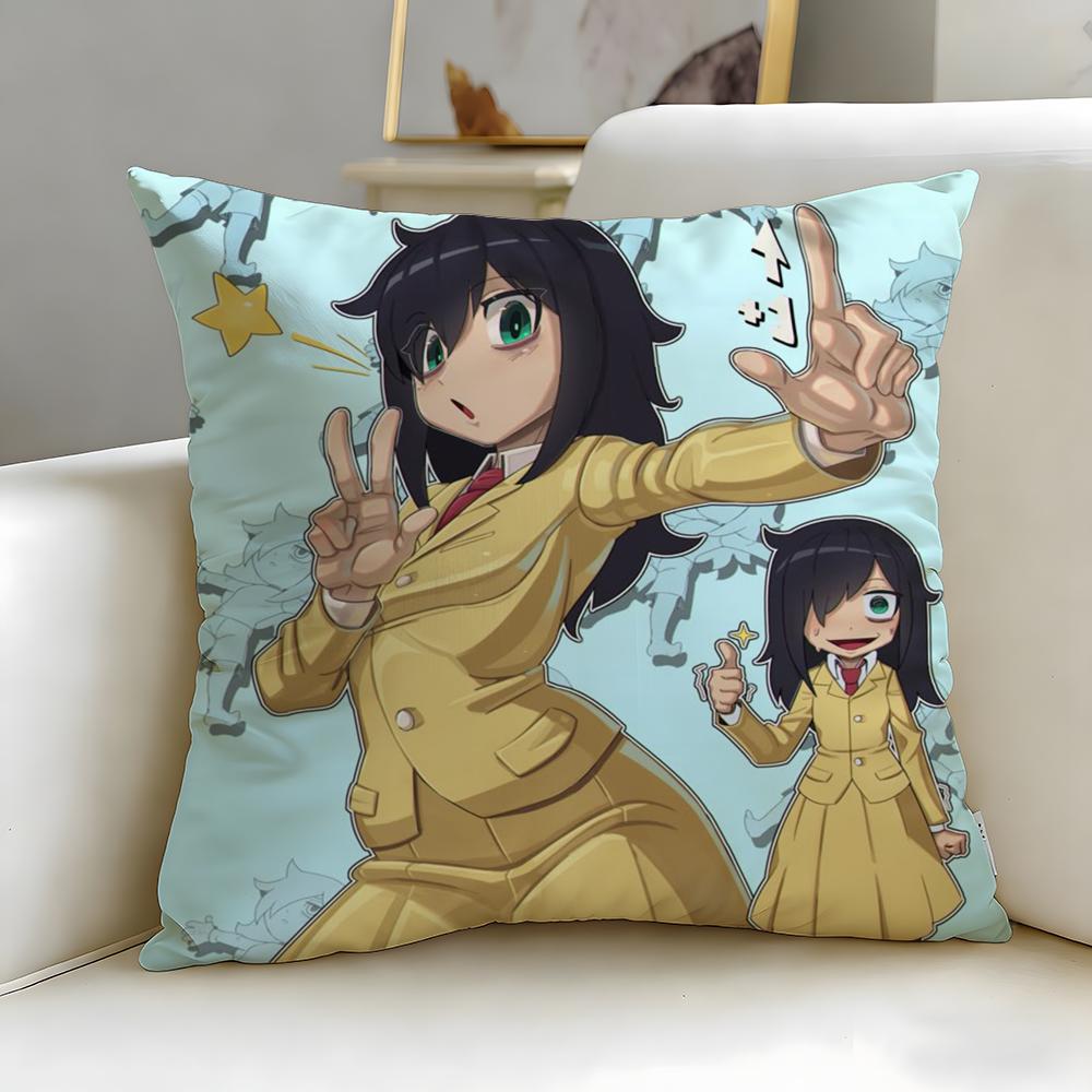 anime character Kuroki Tomoko Cushion Cover Soft EasyWash Pillow Case Versatile for Couch Bed Travel and Office