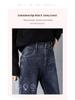 Women's High Waist Elastic Loose Straight Jeans - Plus Size, Slimming, Versatile, Spring/Autumn High-End Dad Jeans