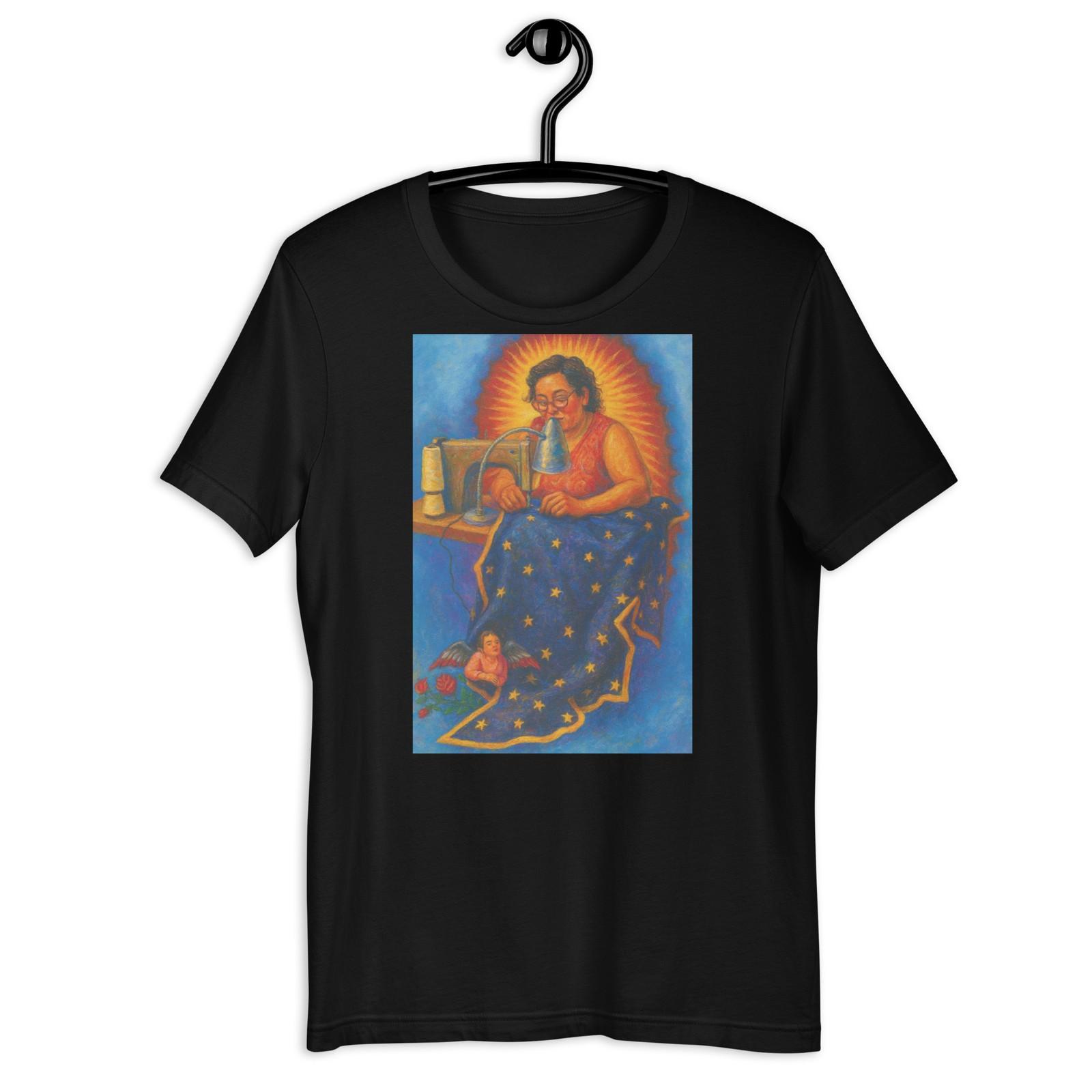 Virgen de Guadalupe Seamstress Sewing Mexican Folk Art Tee S разноцветный